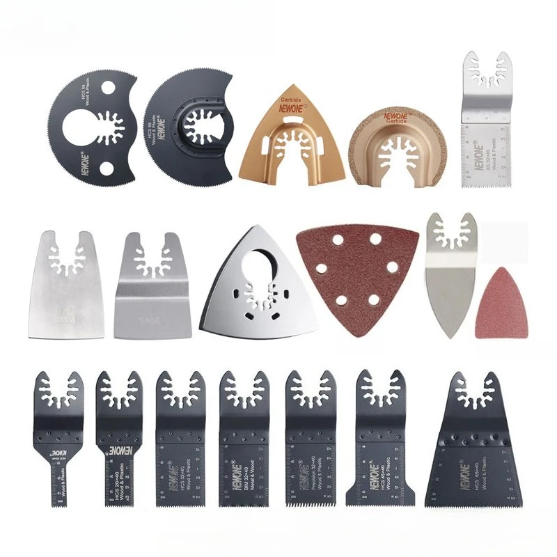 Lames de scie oscillantes en carbure, râpe triangulaire, e-cut pour les remplisseurs de ponçage rugueux, lame de scie multi-outils pour carreaux et céramique, 1 pièce