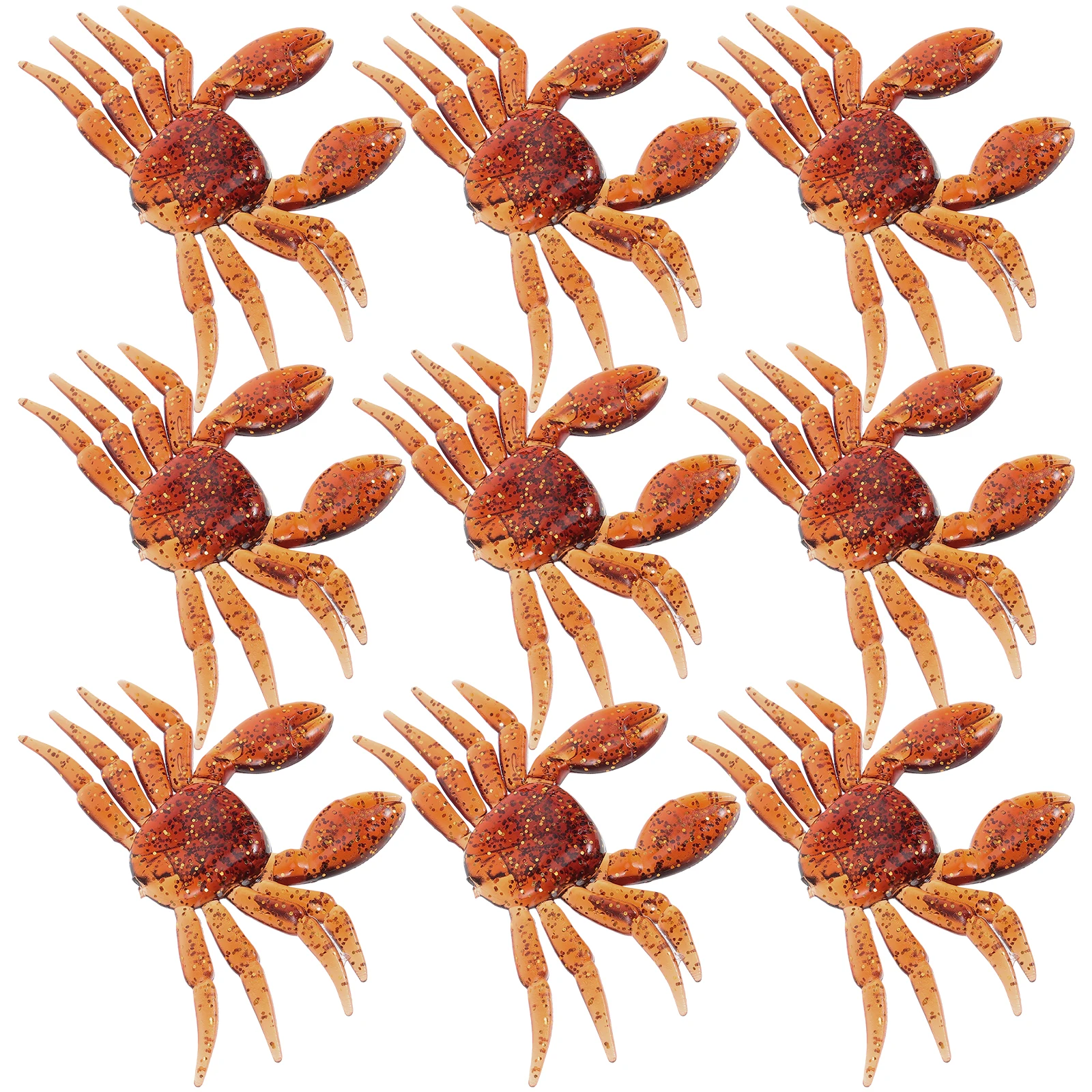 

10pcs Simulation Crab Fishing Lure Artificial PVC Baits Soft Tackle 3D Design Portable Wear Resistant Freshwater Fishing
