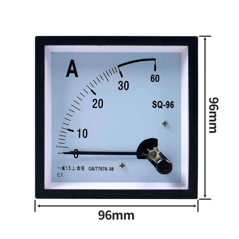 SQ-96 CP-96 AC Ammeter Pointer 1A 2A 3A 5A 10A 15A 20A 30A 50A 100A 200A 250A 300A 400A 500A 600A 800A 1000A Current Meter