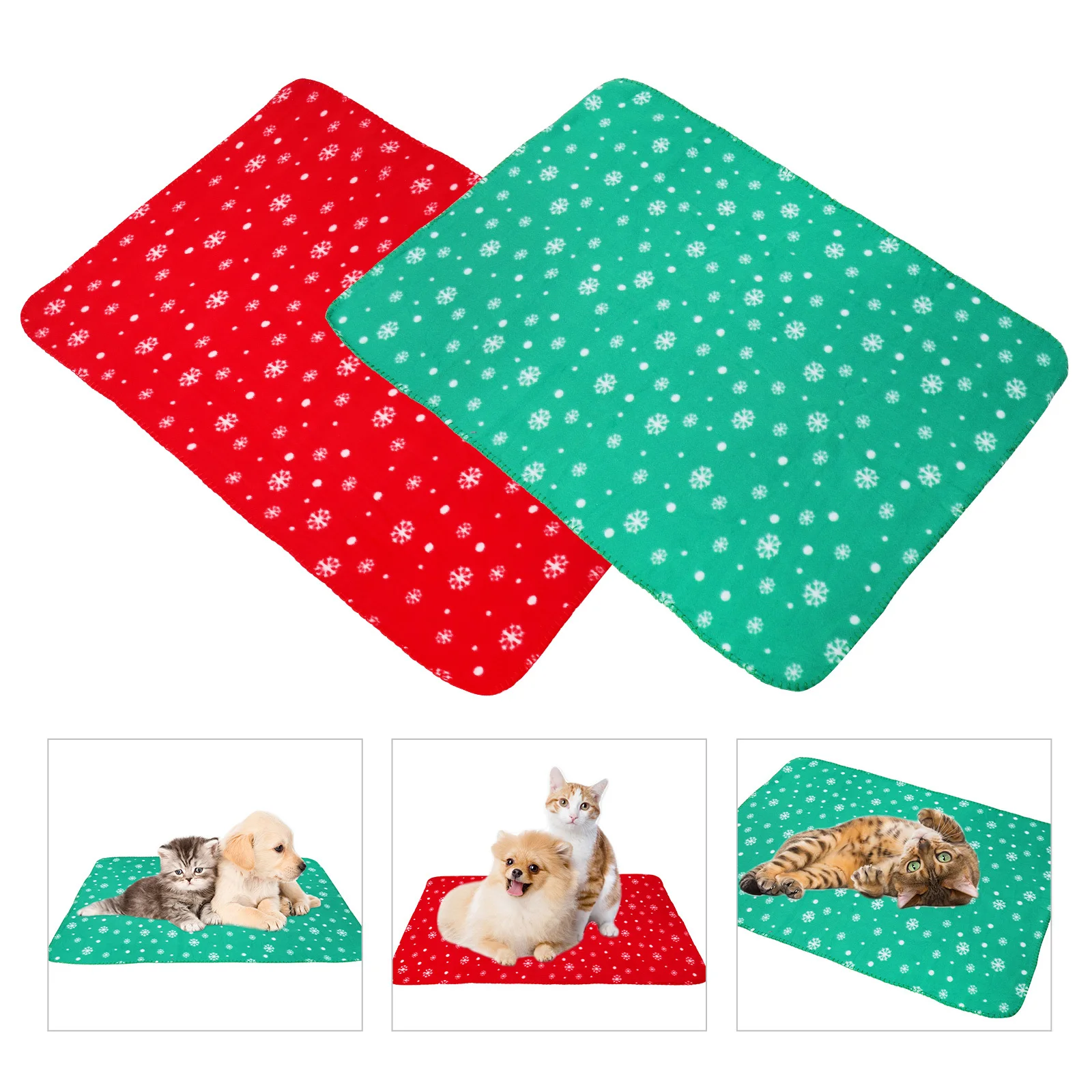2 個ペット犬マット猫マットクリスマス猫パッド睡眠犬ブランケットソファクッション軽量ポータブルペットベッド用品