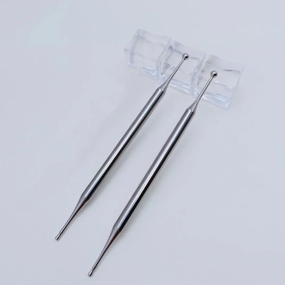 

2 шт., точечный стержень из нержавеющей стали, массажный инструмент с двойной головкой, зонд для точки тела, расслабляющая металлическая массажная палочка, рефлексологическое давление