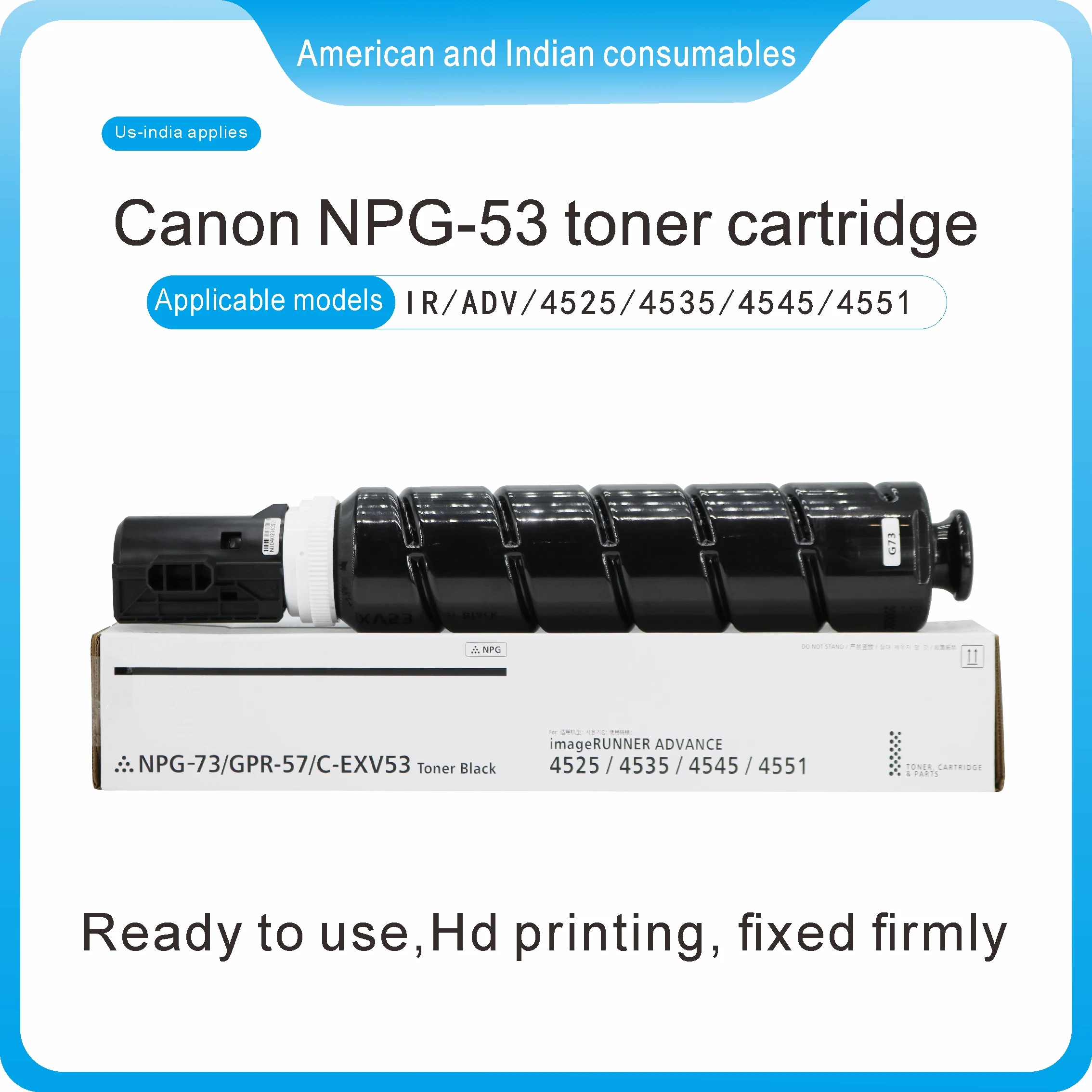 cartucho de toner completo para impressora impressora toner powder compativel para canon ir adv npg 73 npg73 gpr57 c exv 53 4525 4535 4545 4551 01