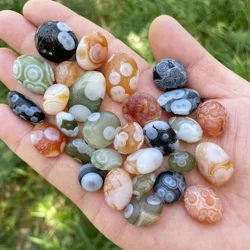Natural Green Sardonyx Alxa Gobi Agate Rock Specimen Energy Crystal Healing Stone Garden Decor GK1-22 (olive oil maintain)
