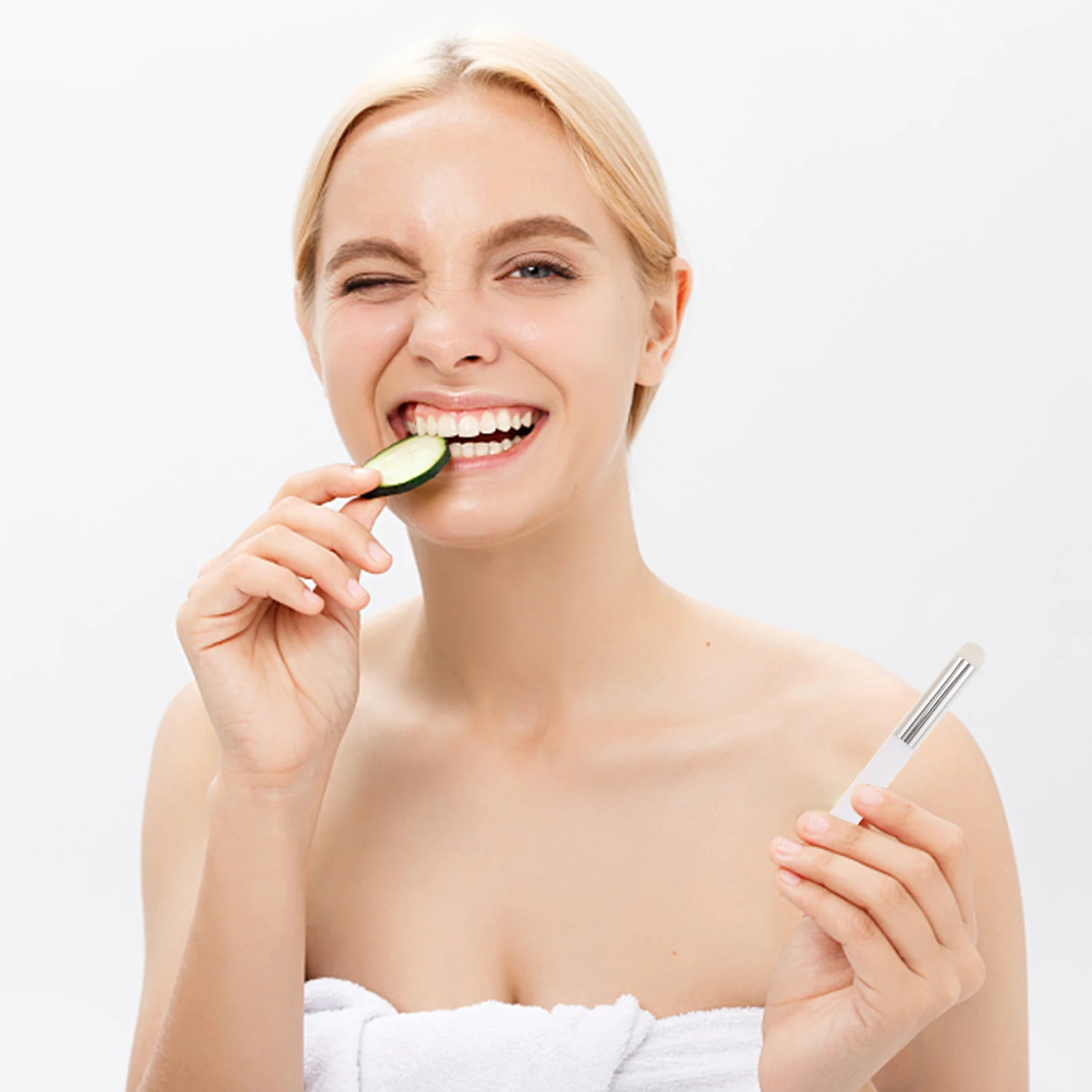 2 قطعة فرشاة الشفاه الفطر رئيس لينة قضيب لأحمر الشفاه الدقيق ماكياج الشفاه لمعان تطبيق الجلد الغسيل ماكياج فرش #5