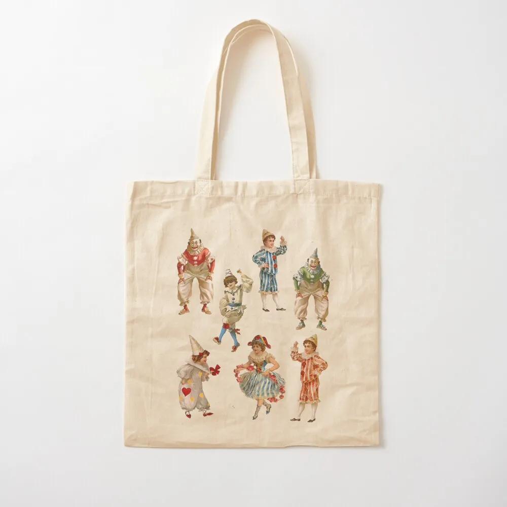 Vintage Clowns Tote Bag female bag woman shopping bag the tote Handbags women Canvas Tote