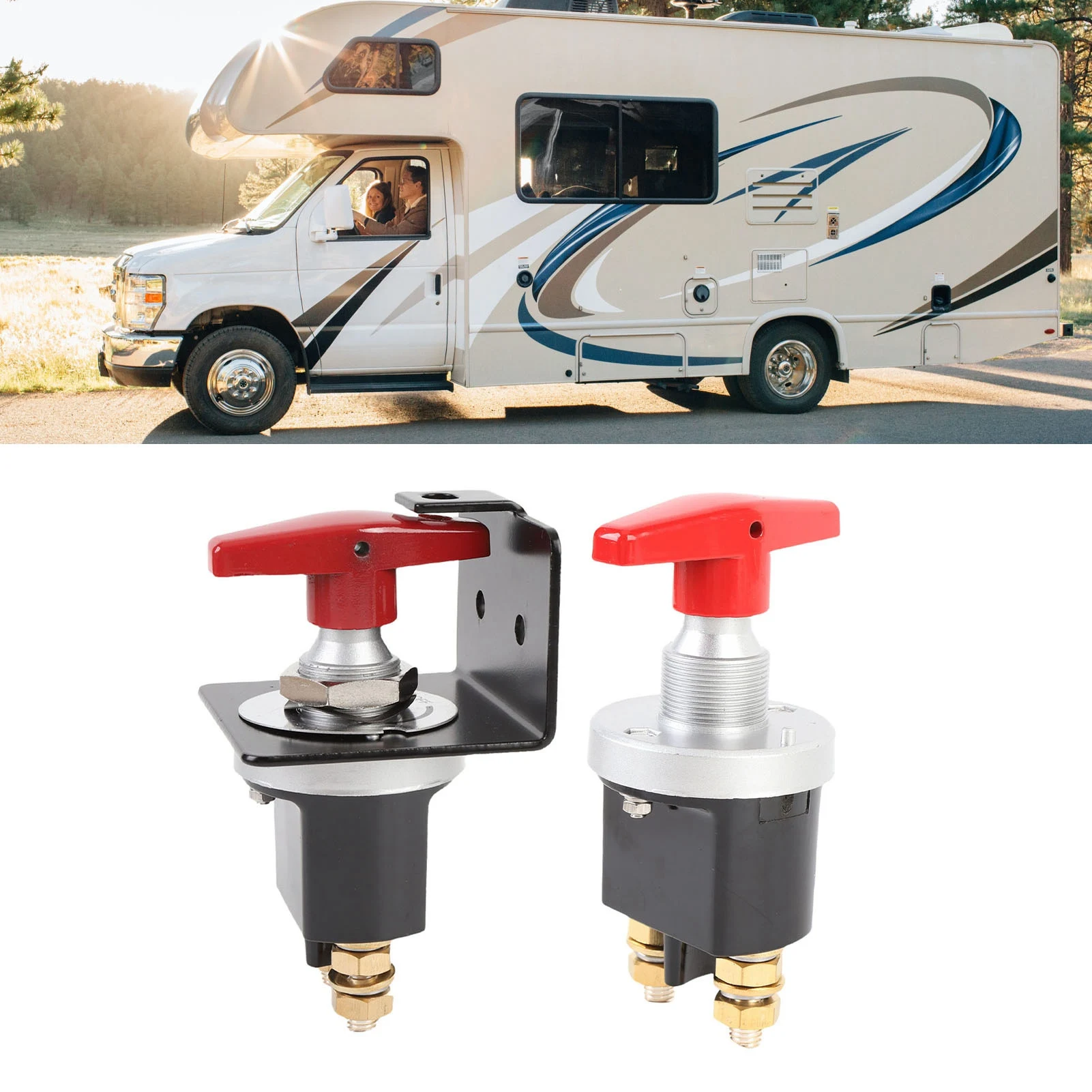 

Battery Power Cut Off Isolator Waterproofing Battery Disconnect 12V-36V High Current for Car Truck RV Yacht Boat
