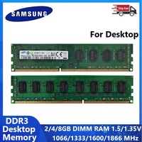 SAMSUNG Memory DDR3 Desktop Ram DDR3L Memoria 2GB 4GB 8GB 240Pin DIMM RAM 1066MHz 1333MHz 1600MHz 1866MHz PC3 1.5V 1.35V Memory