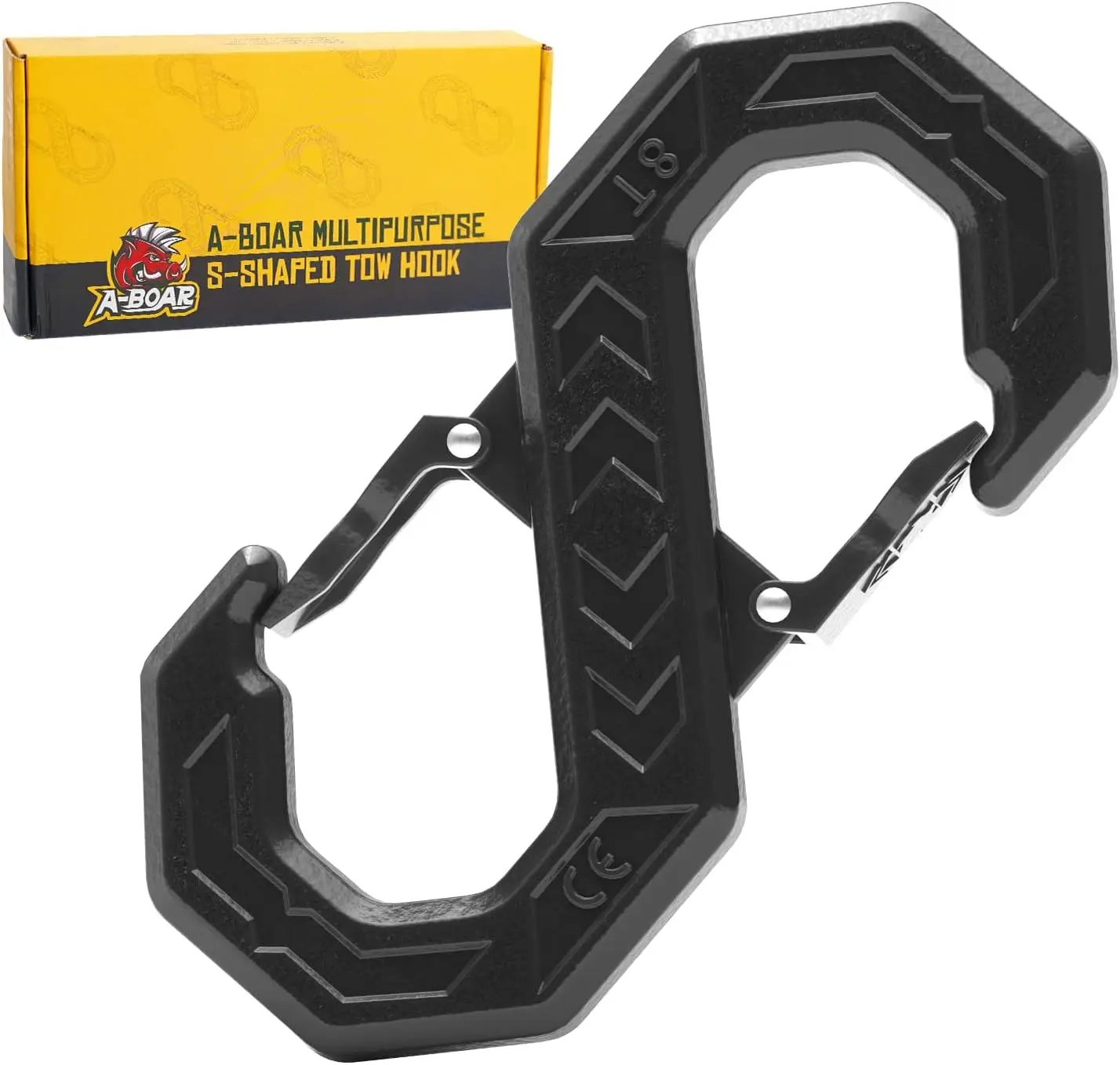 

Буксирный крюк 3/8 дюйма, S-образный крюк лебедки, прочность отключения 33 000 фунтов, кованая сталь G80 для грузовиков, внедорожников, квадроциклов, прицепов, черный