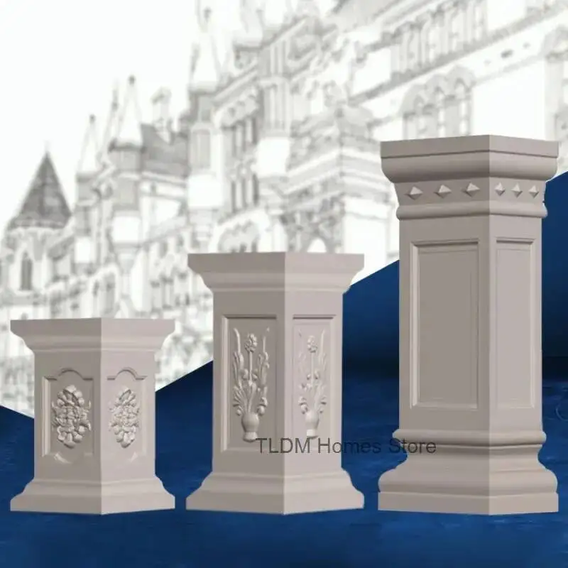 Plastic Column Pier Mold Roman Square Column Model Balcony Outdoor Garden Villa Gate Self-made Concrete Pier Mold Template