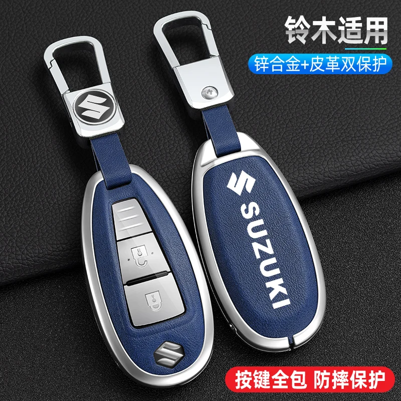 Zinc Alloy Car Key Case Cover Remote Protector Shell Holder For Suzuki Swift Kizashi Vitara SX4 Baleno Ignis Ciaz S-cross Ertiga