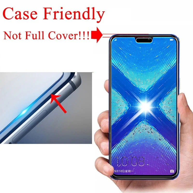 Honor 8x glass on for huawei honor 8x honer hono 8c 8 x Lite screen protector protective tempered glas film huavei x8 c8 8lite