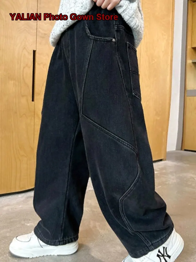 Boys Denim Long Pants Spring Autumn Soft Stylish Casual Trendy