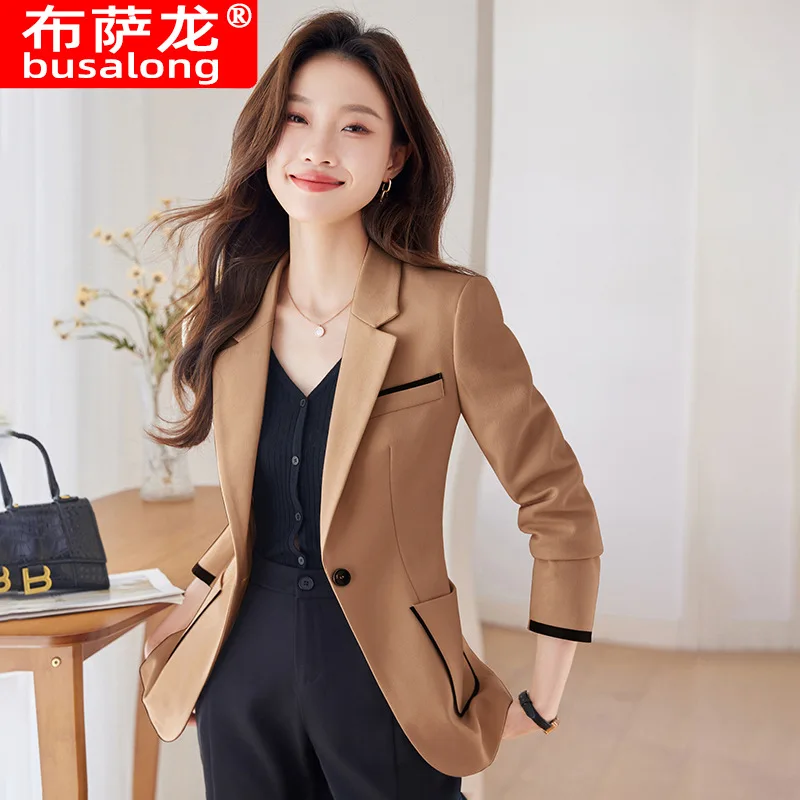 

2025New Stylish Fashion Suit Casual Women's Long Sleeve Professional Blazer Formal Jacket Workwear8900
