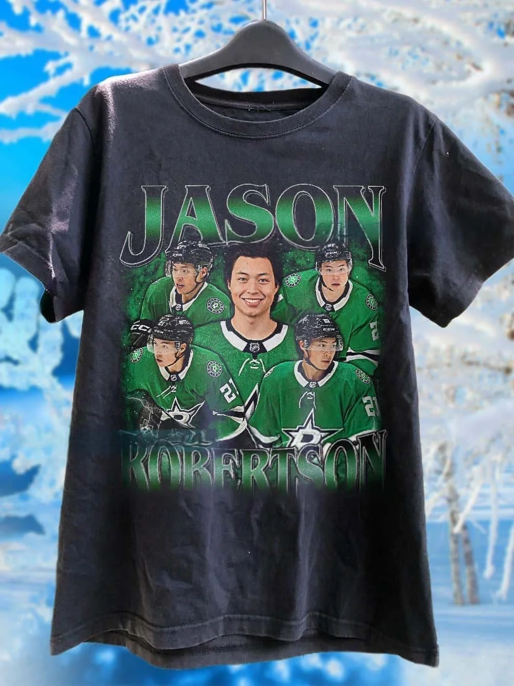 Jason Robertson Shirt Vintage Bootleg Graphic Tee Jason Robertson T-shirt 2026 Summer Men Women Cotton T-shirt Street Wear Y2K