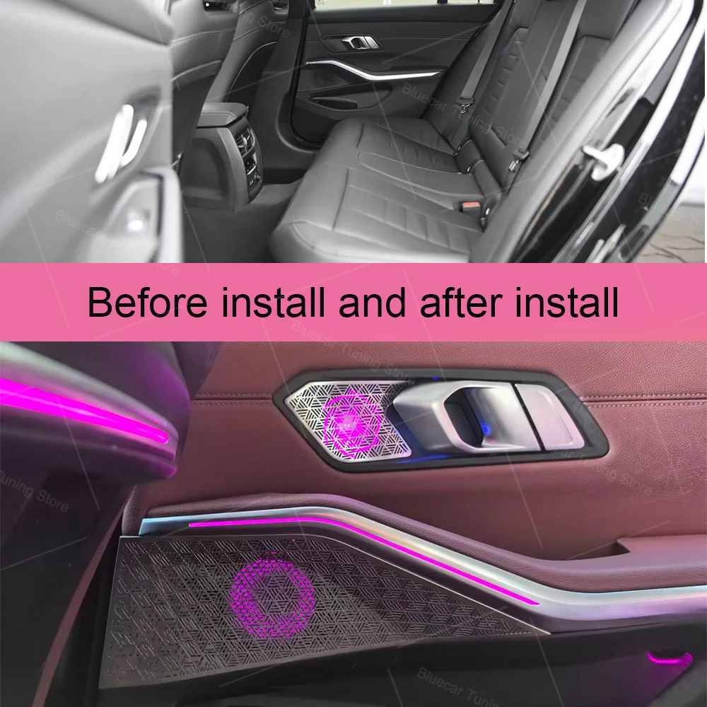 11 Colors LED Speaker Cover For BMW G20 New 3 Series Car Midrange Tweeter HiFi Music Stereo Horn Ambient Light Decorate Refit