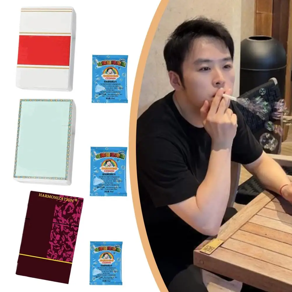 Nieuwe plastic doos voor stressverlichting Bellenblaasgadget Een stressverlichtend speelgoed Volwassenen Een doos 2 bellenstokken en 5 verpakkingen Bellenoplossing