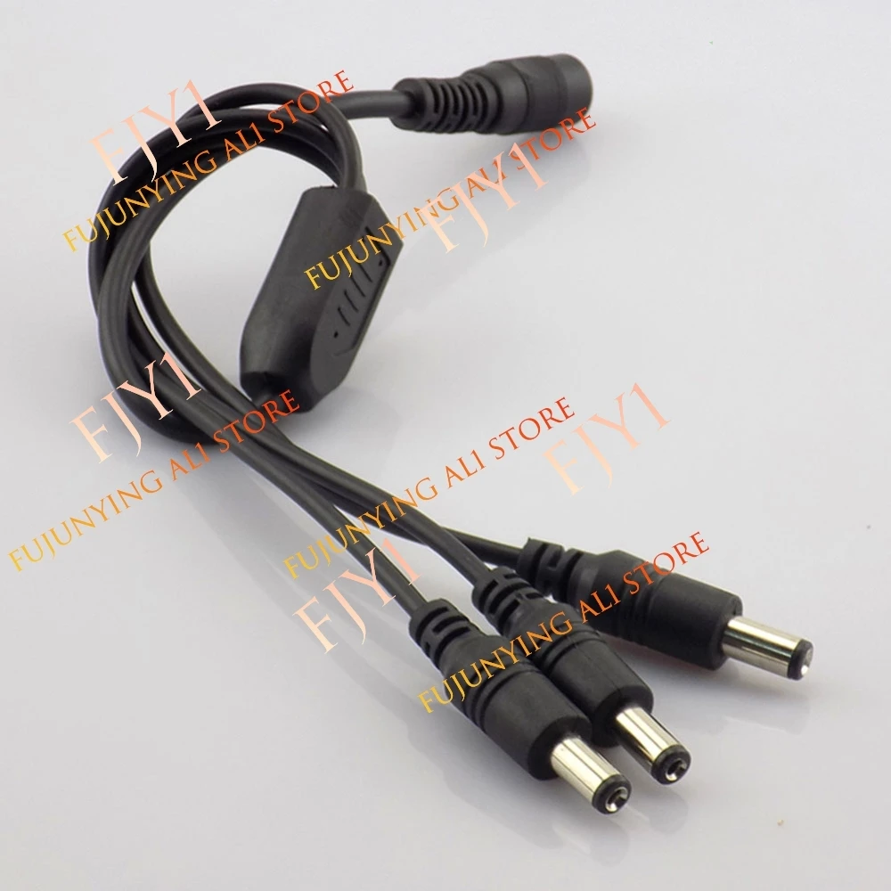 1 Female to 3 Male DC Power jack Adapter Splitter 3 way Plug Cable 5.5mm*2.1mm 12V Supply for CCTV Security Camera led strip A1