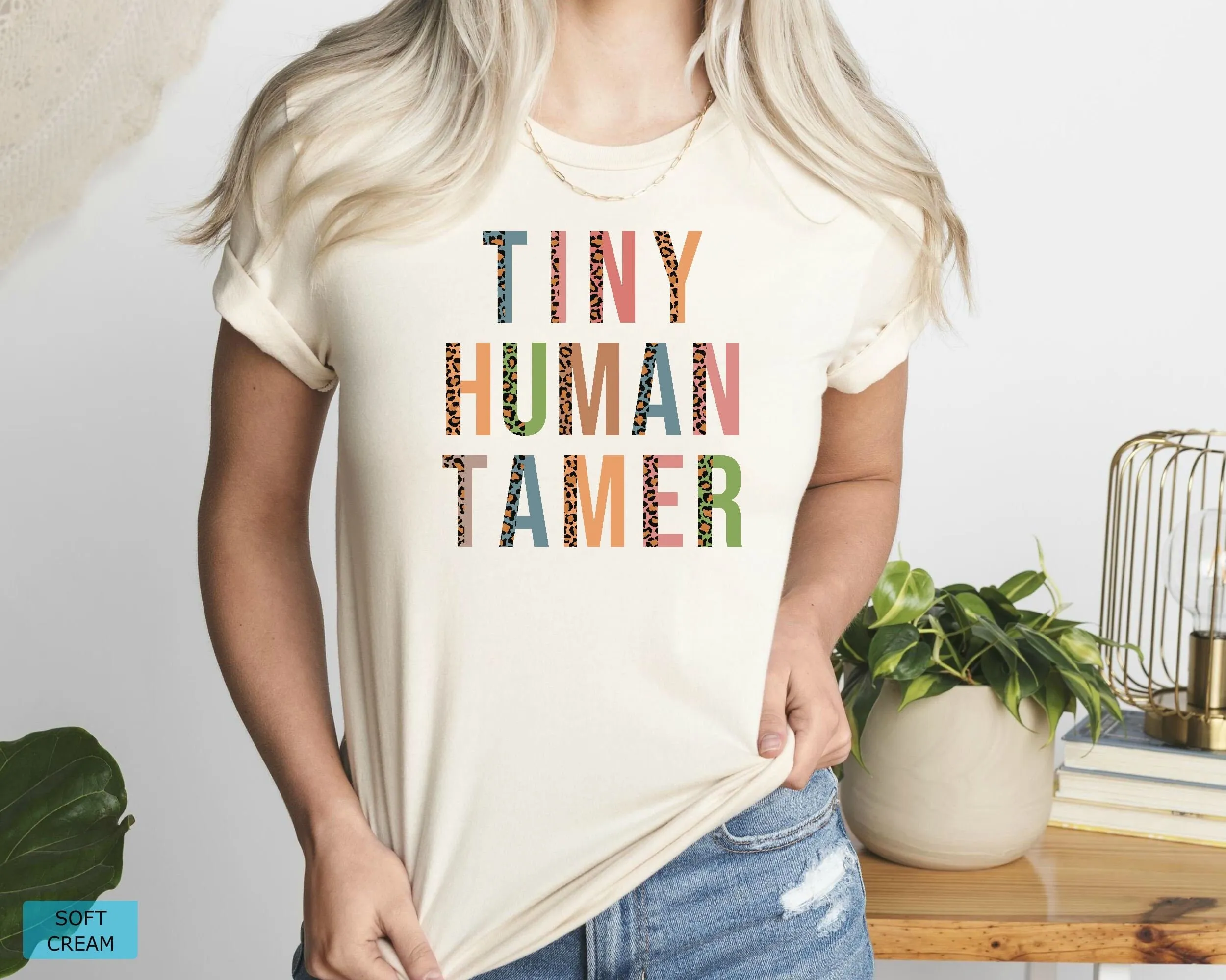 Tiny Human Tamer T Shirt Teacher Kindergarten Preschool First Day of School