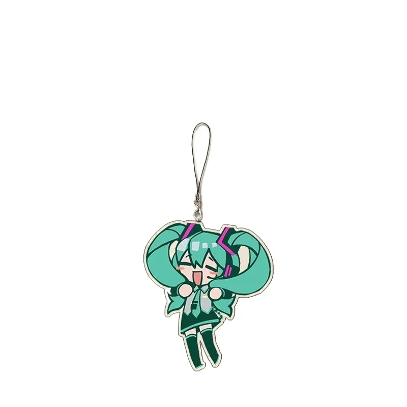 Hatsune Miku المفاتيح أنيمي Kasane تيتو مشروع المغنية شريط لتعليق الهاتف المحمول الكرتون الطرفية على ظهره قلادة الديكور مجوهرات