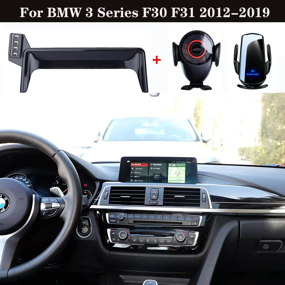 

Car Phone Holder For BMW 3 Series F30 F31 2012 2013- 2019 8.8-inch Wireless Charging Stand Navigation Screen Fixed Phone Mount