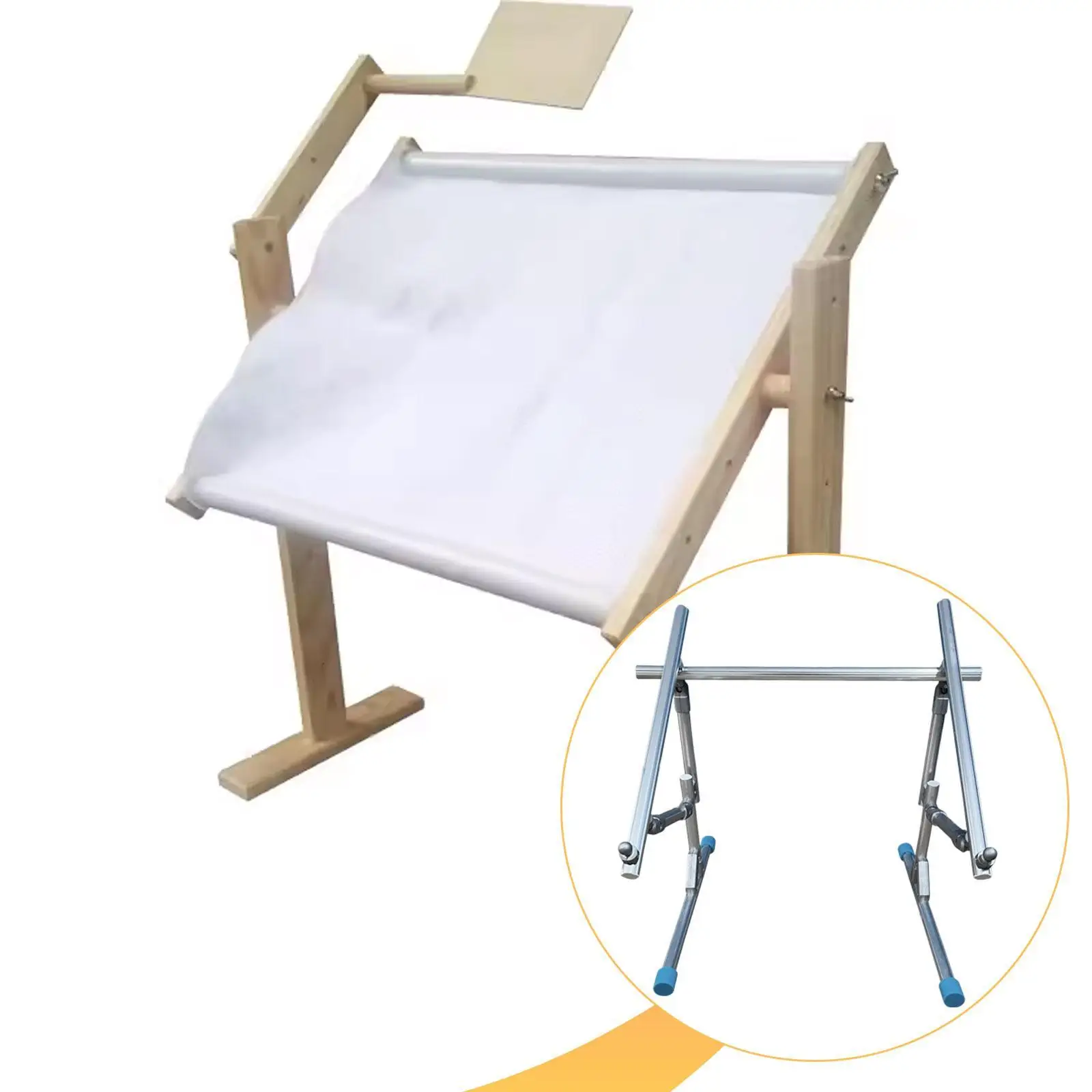 

Embroidery Art Cross Stitch Stand. for Embroidery and Sewings Durability, Practical, Aluminum Alloy, Embroidery Frame Stand