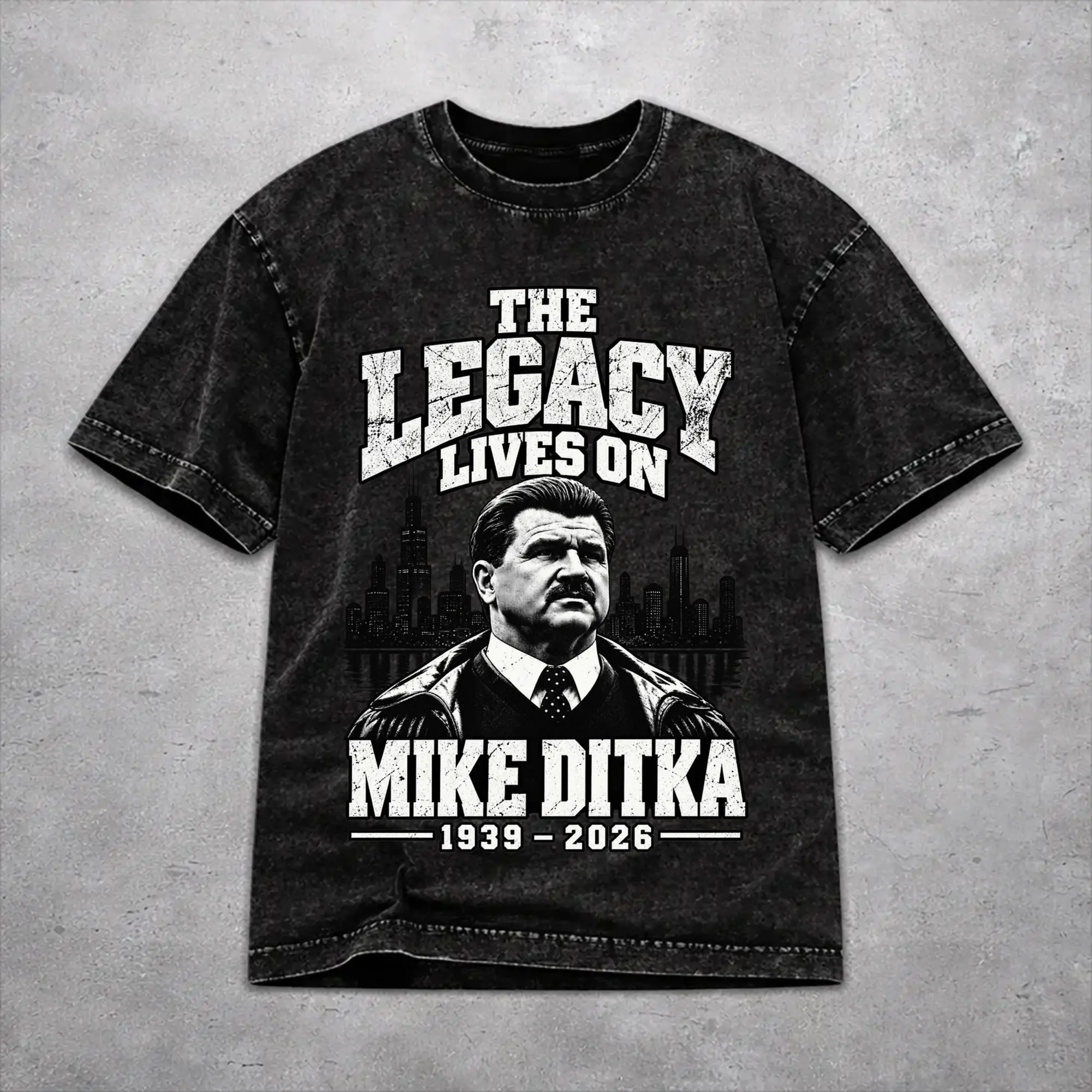 RIP Mike Ditka  T Shirt Vintage Style For Men Women 100% Cotton T-Shirts Tee Clothing