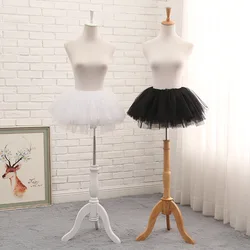 White Black Puffy Tulle Lolita Underskirt Women Cosplay Ballgown Kids Bridal Boneless Petticoats Tutu Dress