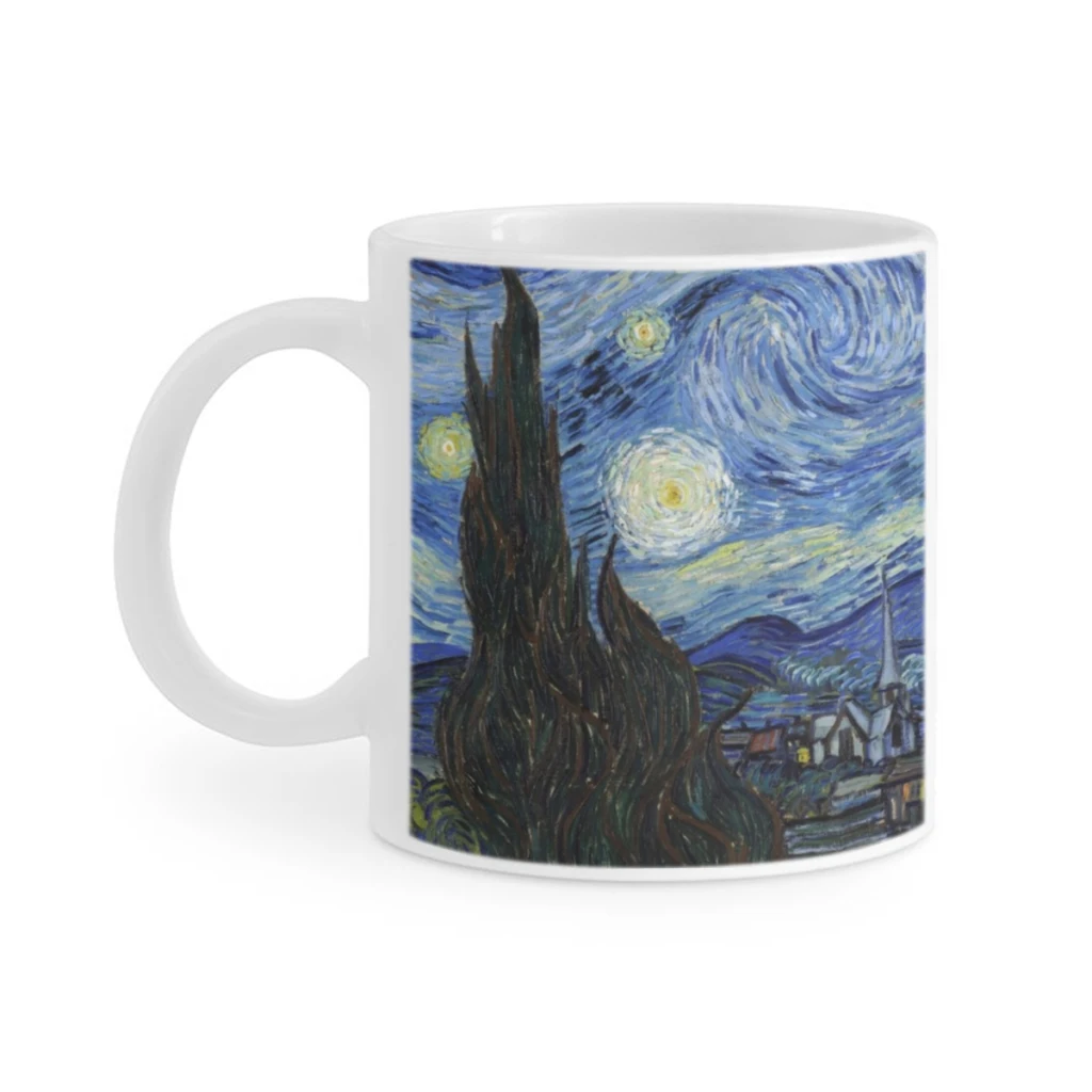 1pc 11oz Starry Night - Vincent Van Gogh Coffee Mug Tea Cup Coffee Cup Funny Birthday Gifts for Women and Men Ceramic Mug