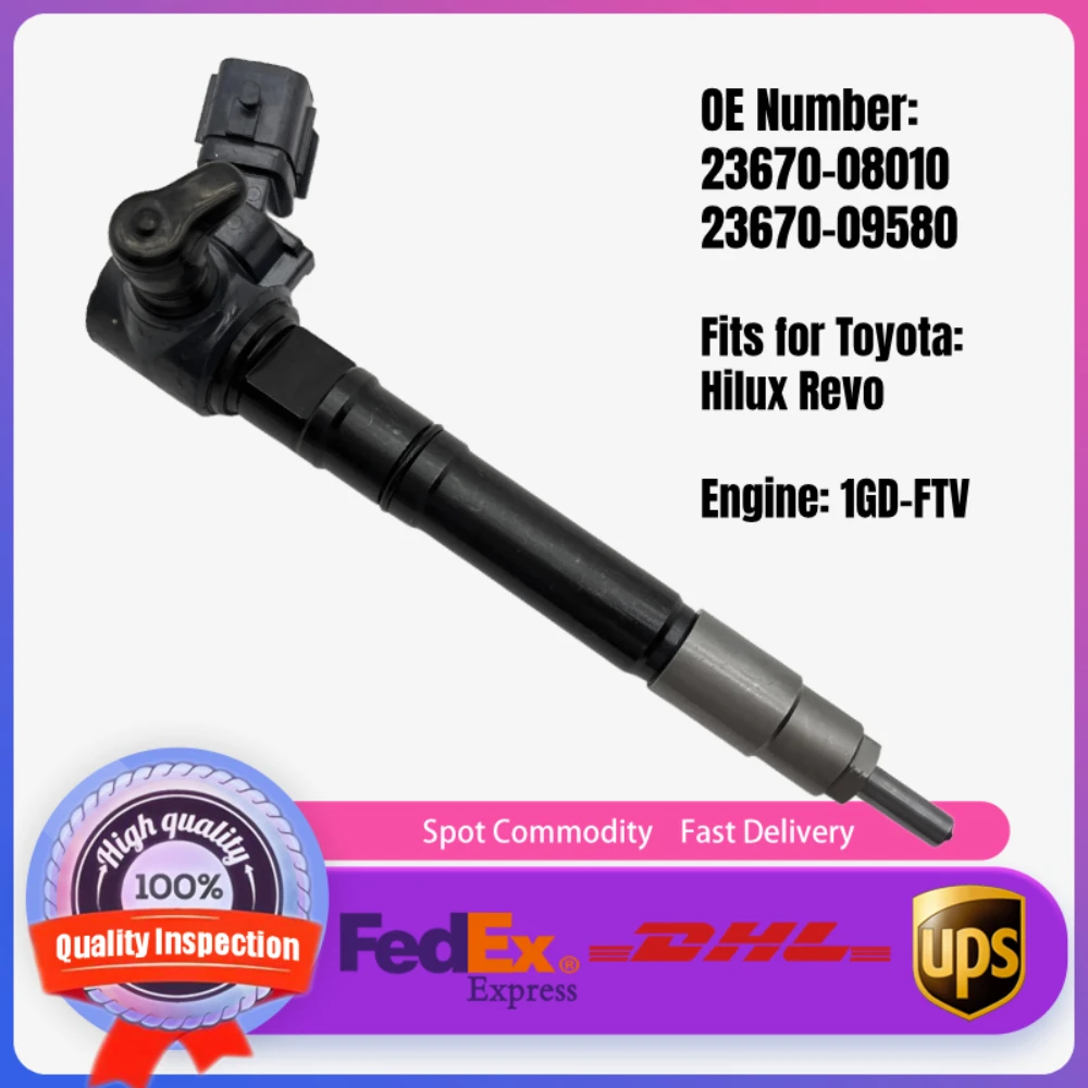 

Common Rail Injector 23670-08010 23670-09580 Injector Nozzle for Toyota Hilux Revo 1GD-FTV Diesel Engine
