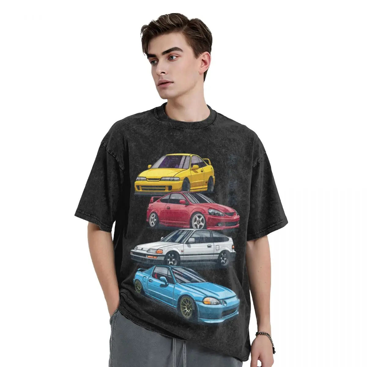 JDM Mix. Civic, CRX, Integra T-Shirt Short sleeve tee sublime Aesthetic clothing shirts men graphic