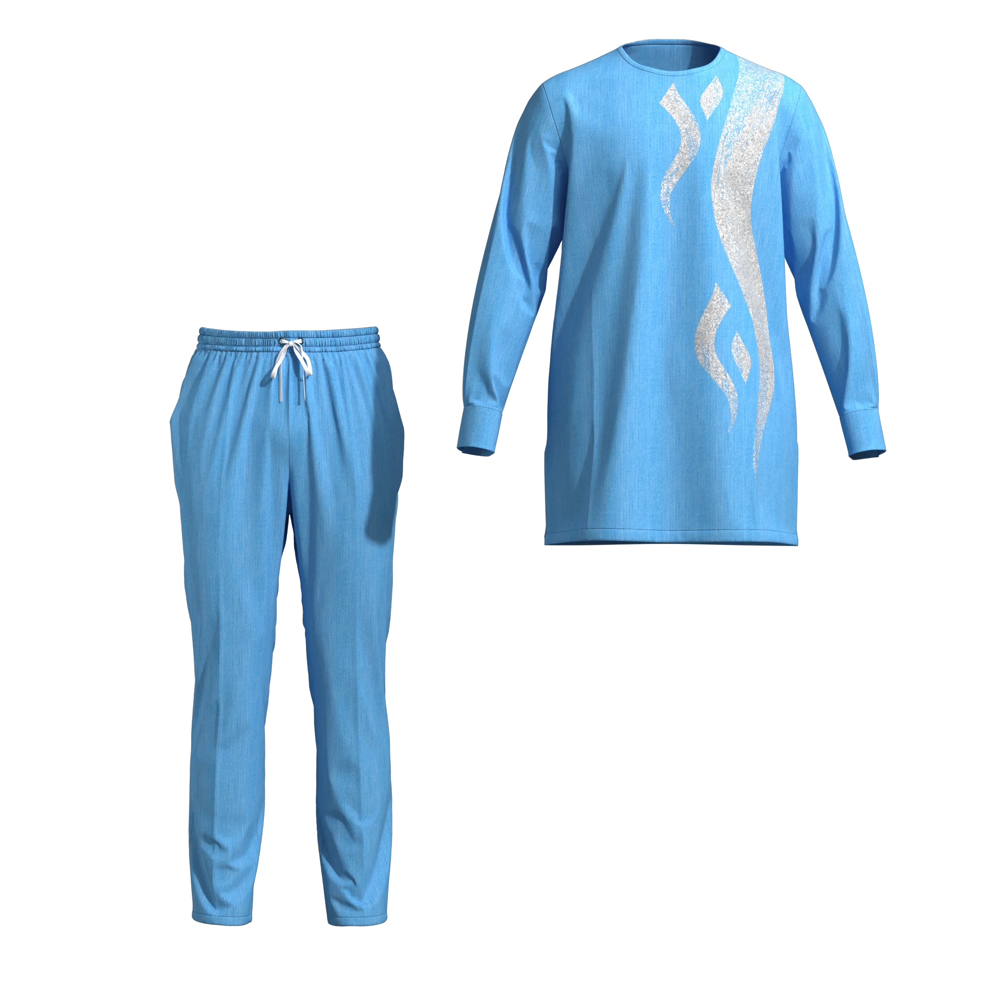 

African Men Boubou Dashiki Men Suits 2 Pieces Set Long Sleeve Shirt and Troursers Gold Print WYN1588-1