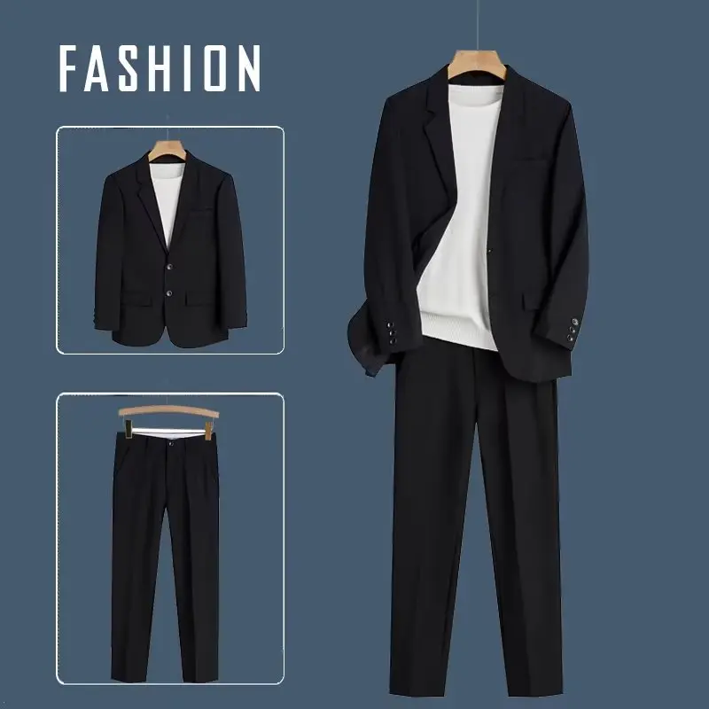 

Мужской костюм Slim Fit из 9 предметов Haome: элегантный пиджак в западном стиле, премиум-класса, для делового и повседневного образа, однотонный, двубортный.