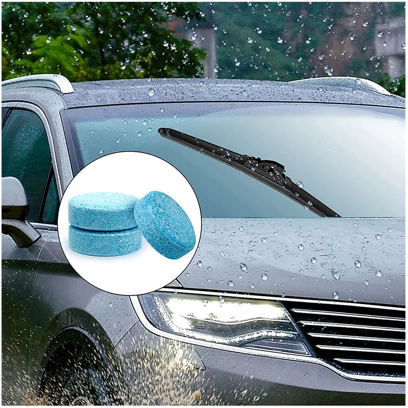Windshield Cleaning Sheet, Car Cleaning Effervescent Sheet Windshield Washer Concentrate Sheet, Suitable For Car Kitchen Windows image 5