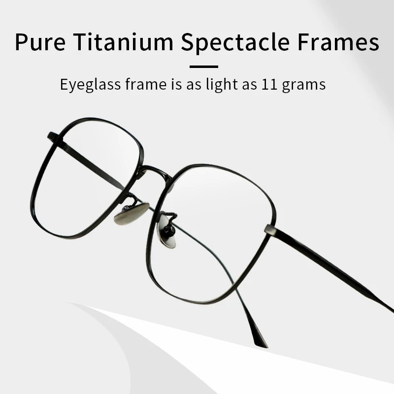 Progressive Multifocal Reading Glasses Men Blue Light Blocking Intelligent Progressive Multifocal Lens Ultralight Titanium Frame
