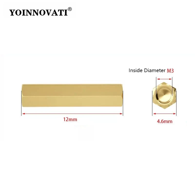 10Pcs M312mm Double Pass Hex Brass Male Female Standoff Board Pillar Stud Hexagon Copper Column Nut Screw Hollow Column
