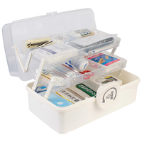 Plastic Tier Medicine Boxes First Aid Kit Folding Medicine Chest Storage Storage Box Drawer Sundries Organizer Large Capacity