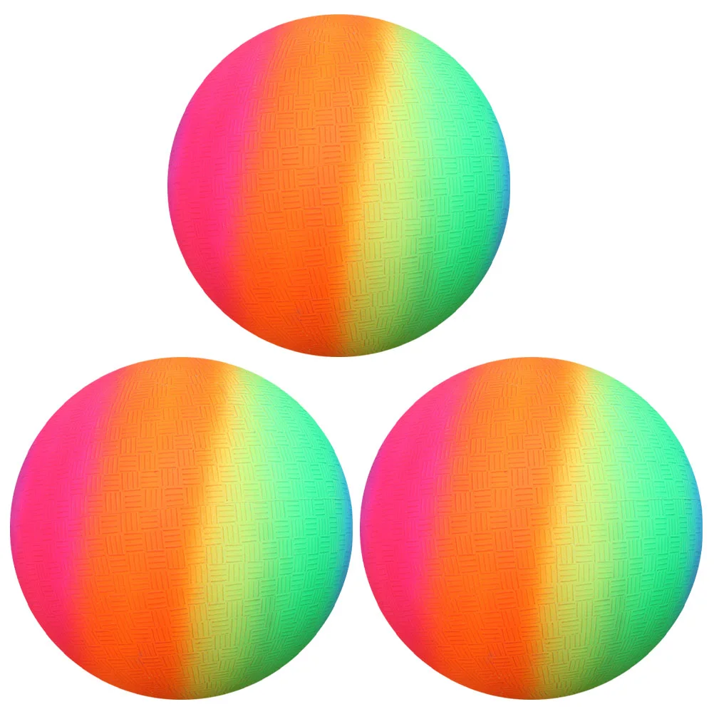 

3 Pcs Playground Ball Flapping Kickball Bounce Color Handball for Beach