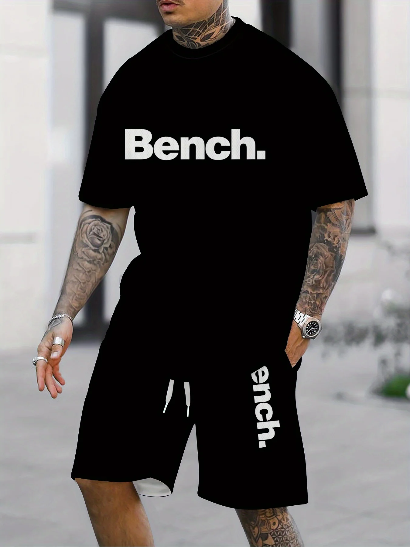 

fashion 2025 Men's casual sports suit Hip hop street style 3D printed T-shirt shorts set outdoor activity outdoor sport