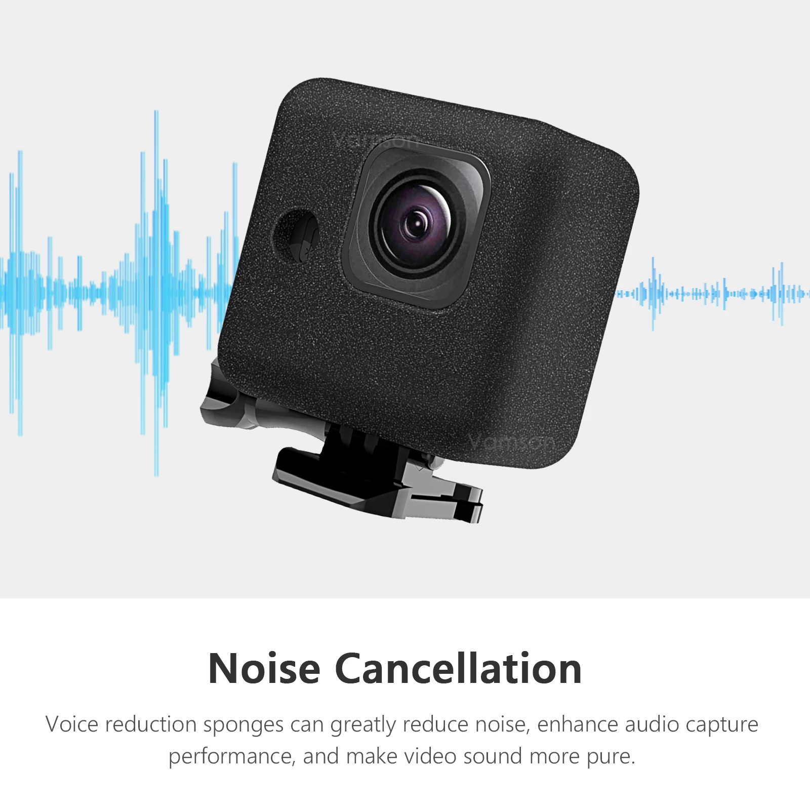 Vamson windschutz scheibe schwamm schaum etui für gopro hero 11 schwarz mini action kamera wind geräusch reduzierung abdeckung für go pro zubehör