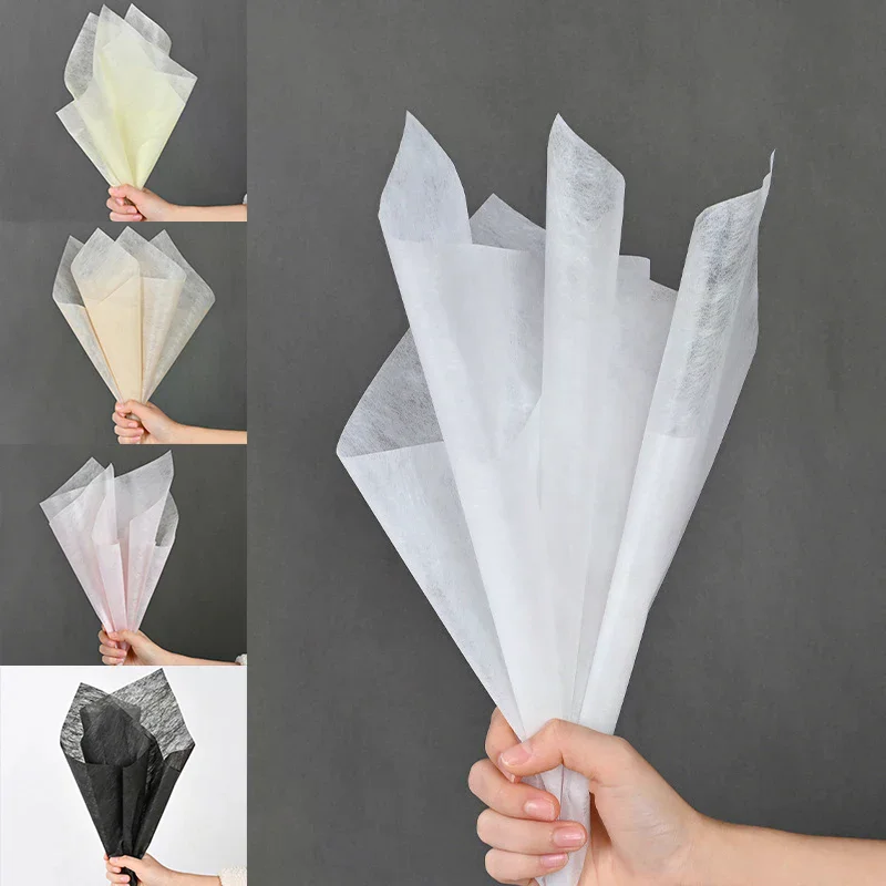Flower Packaging Paper Translucent Milk Cotton Lining Paper For Florist Wrapping Bouquet Wedding Soft Colorful Decorative Paper