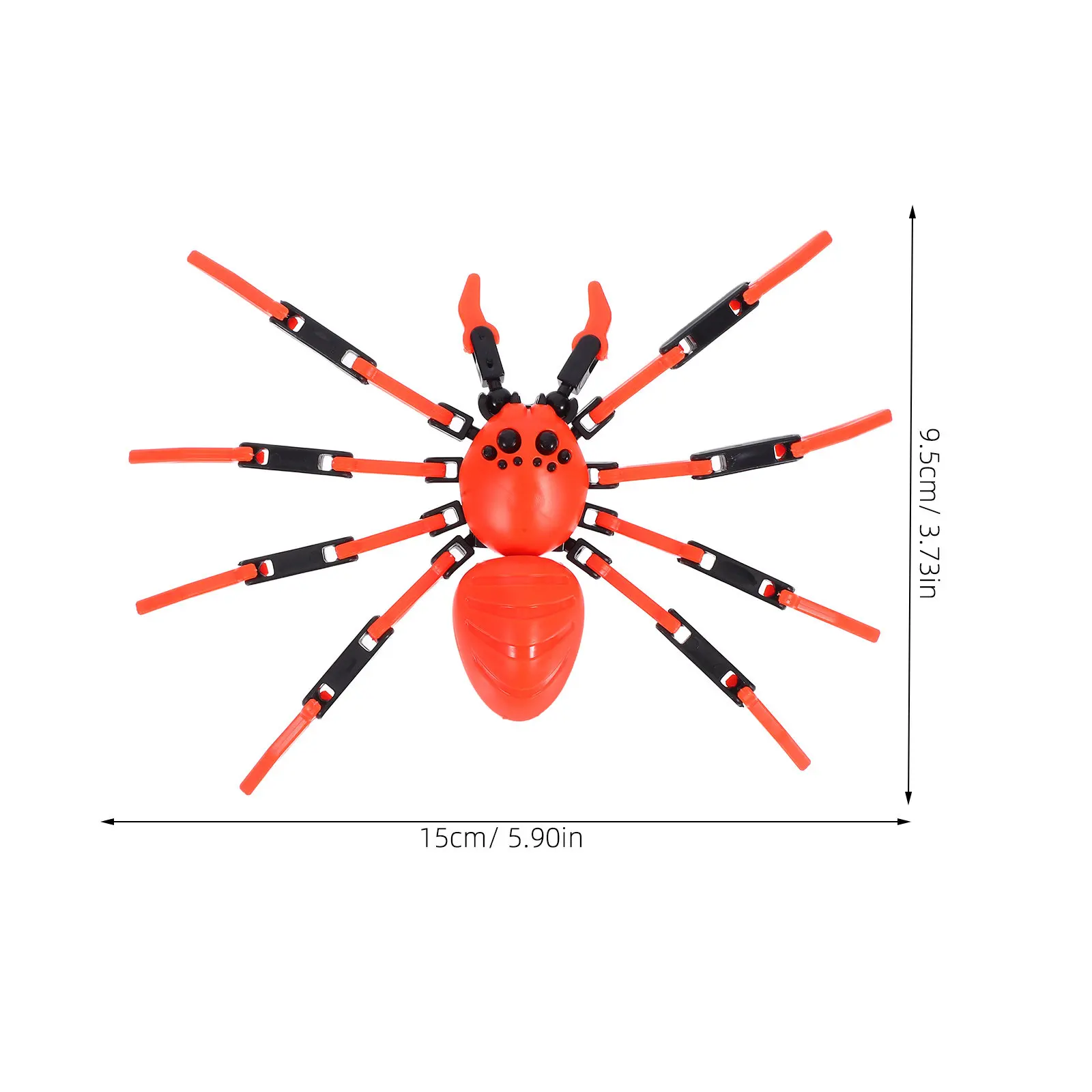 8Pcs Spider Movable Joint Flexible DIY Giant Halloween Party Prank Props Realistic Plastic Insect Figures Fake Spider