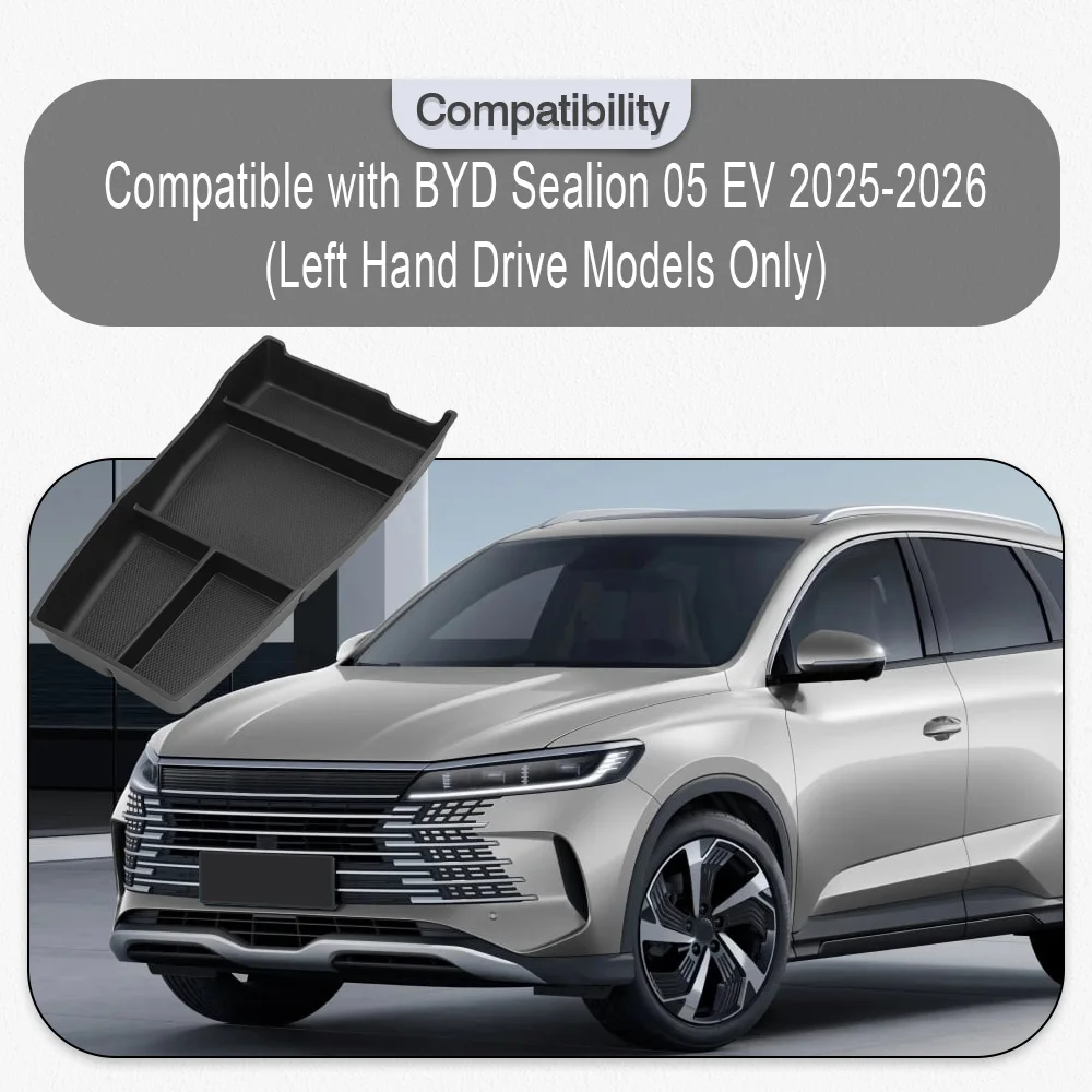 

For BYD Sealion 05 EV 2025-2026 Center Console Armrest Under-Armrest Storage Box Center Console Organizer Interior Accessories