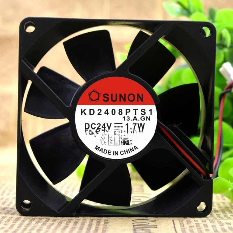 KD2408PTS1 8CM 8025 24V 1.7W 2-Wire Inverter Cooling Fan