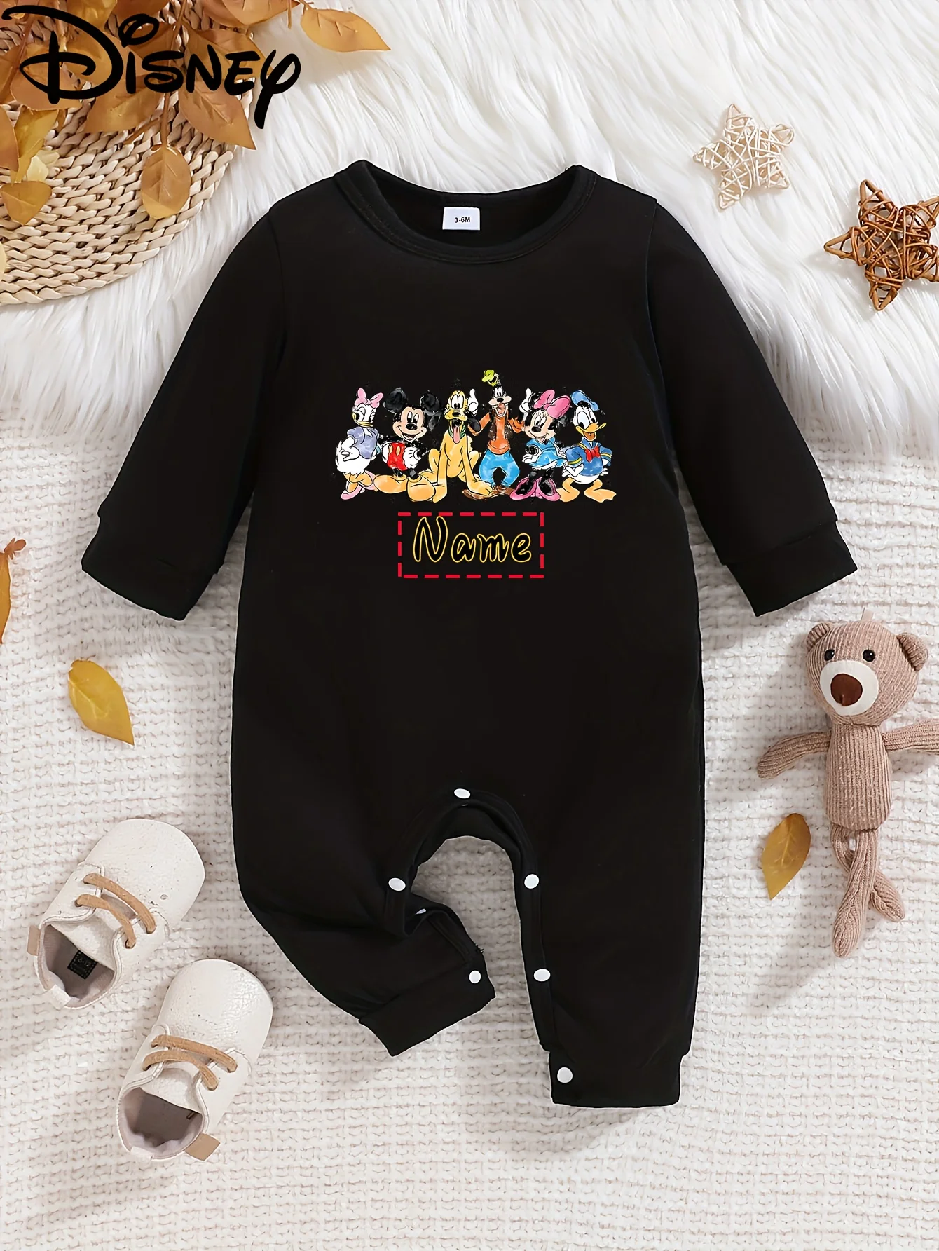 

【Officially Authorized】 Custom Name Disney Winnie the Pooh Baby Jumpsuit