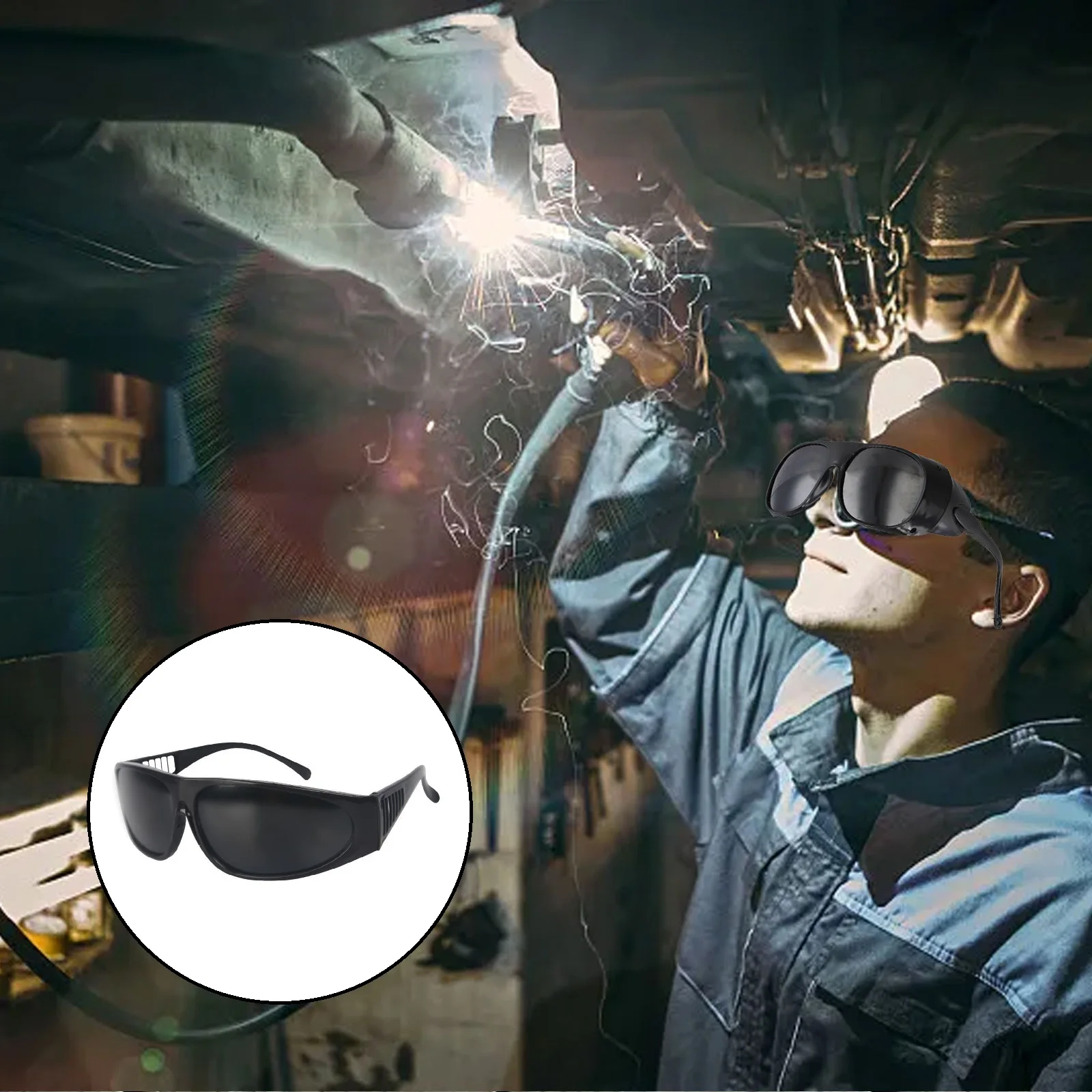 Black Safety Glasses Wind Protection Wraparound Protection Dust Protection Electric Welding Protection Safety Protection