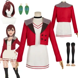 Momo Ayase Cosplay Anime Dandadan Fantasia Wig Coat Dress Costume Disguise For Girls Women Adult Halloween Carnival Party Suit