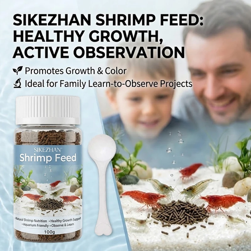 Shrimp Feed Natural Nutrition for Healthy Growth and Aquarium Pets Perfect for Family Science Learning and Observing Habits