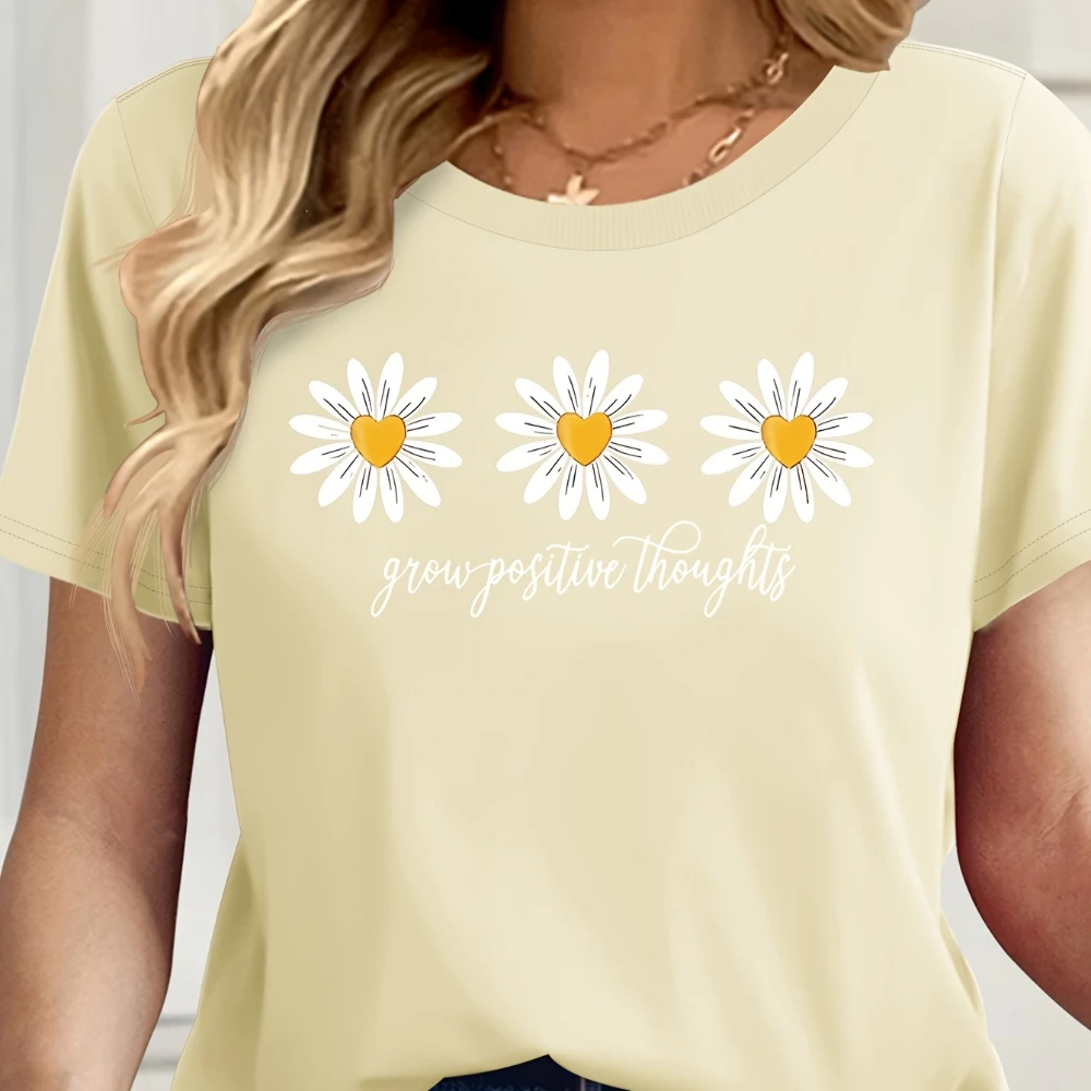 Women's Floral Print T-Shirt with 