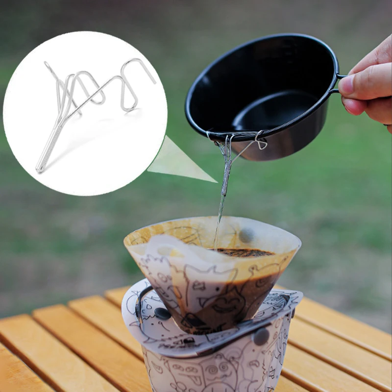 

Hand Brewed Coffee Diversion Nozzle Portable Stainless Steel Camping Drip Coffee Spout Outdoor Travel Teapot Water Guide Spout