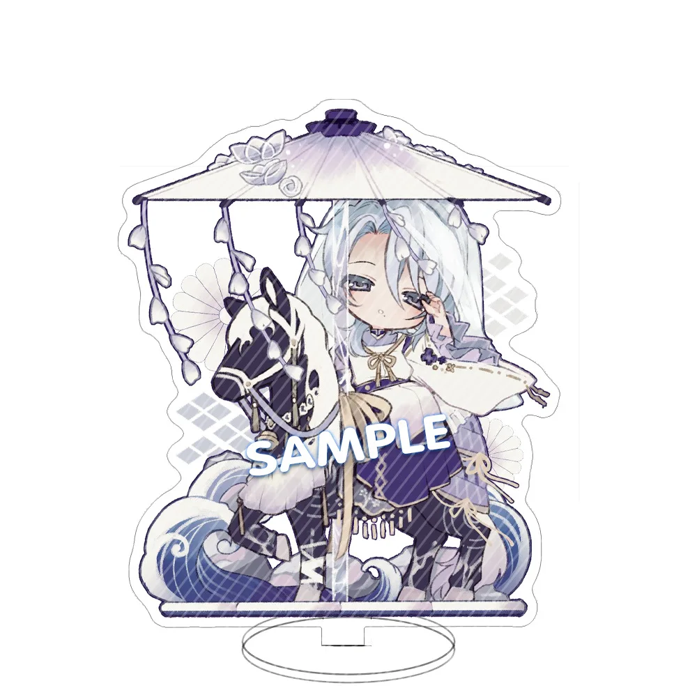 Anime Game Figure Acrylic Stand The Circus Zhongli Xiao Tartaglia Kaeya Kamisato Ayato Model Plate Desk Decor Fan Gift